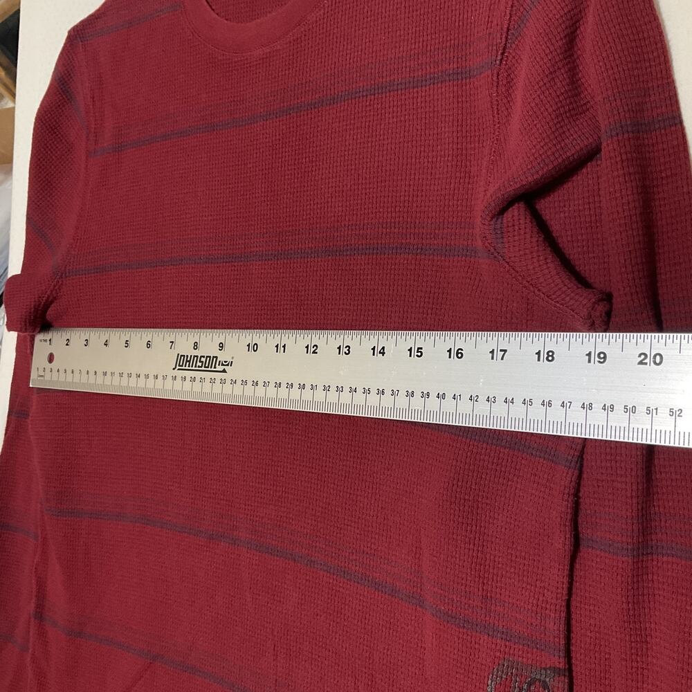 Hawk Kid Shirt Size XL Red Striped Skull Logo Long Sleeve Crew Neck Stretch - Picture 5 of 7
